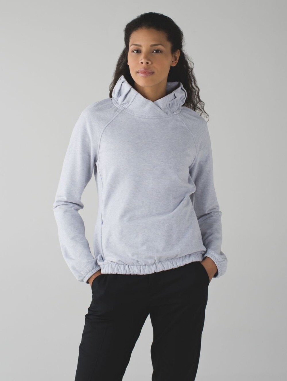 Lululemon After All PulloverHeathered Cool Breeze Size 6